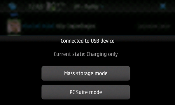 USB Mode-Selection dialog