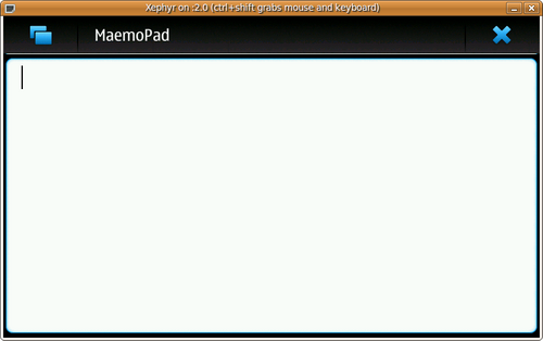 Screenshot of MaemoPad