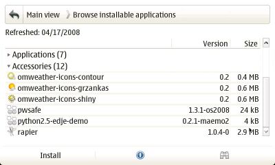Mock-up of the tree-view