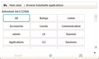Mock-up of the grid-view