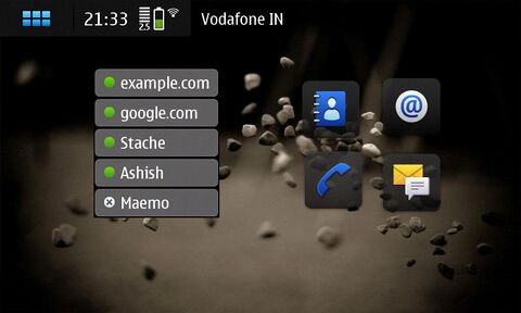 Screenshot of the serverstatuswidget