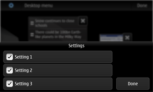 Screenshot of configuration dialog